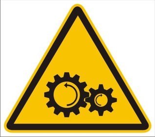 Nebezpečí běžící stroj